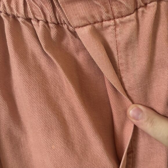 Pilcro Women Wide Leg Pants Size Large Peach Paperbag Boho Hippie Comfort Casual - Picture 6 of 12